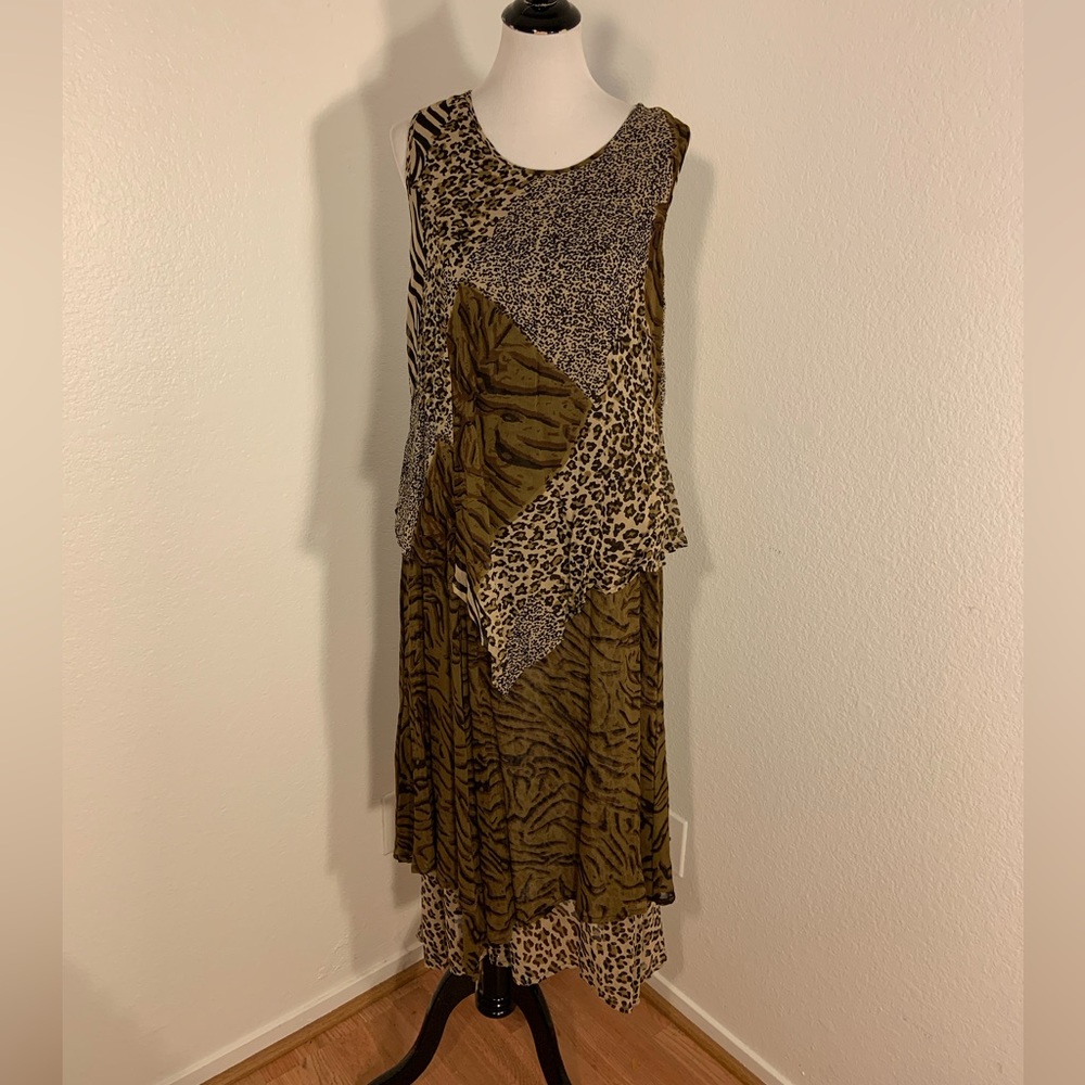 NWOT Phool Animal Print Rayon Dress -Small